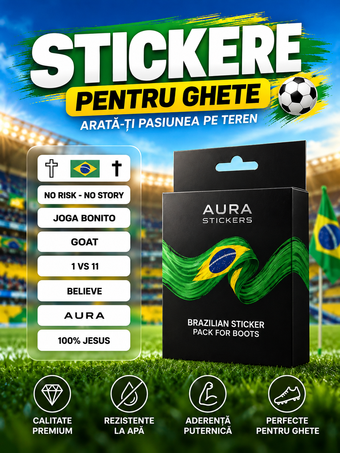 Stickere pentru Ghete – Pachet Brazilia l AURA
