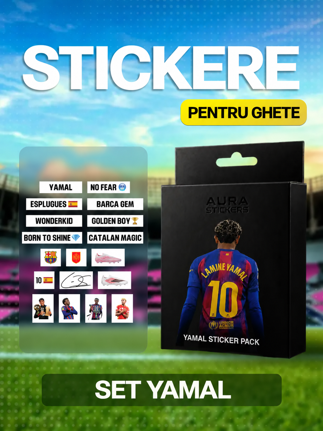 Stickere pentru Ghete – Pachet Wonderkid l AURA